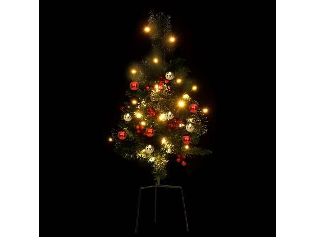 vidaXL Artificial Pathway Pre-lit Christmas Tree Xmas Tree Decoration 2 Pcs PVC