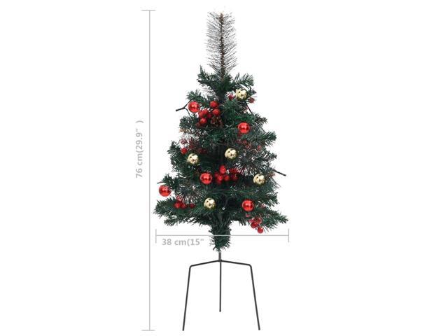 vidaXL Artificial Pathway Pre-lit Christmas Tree Xmas Tree Decoration 2 Pcs PVC