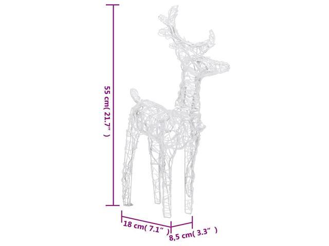 vidaXL Christmas Reindeers 2 Pcs Light Display with 80 LEDs Multicolor Acrylic