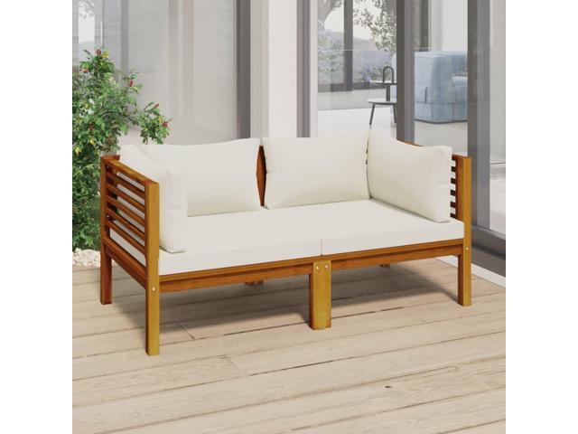 Photos - Garden Furniture VidaXL Patio Lounge Set Outdoor Sectional Sofa Set 2-Seater Solid Wood Aca 