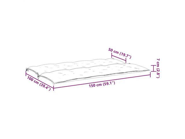 vidaXL Indoor/Outdoor Bench Cushions 2 pcs, Patio Loveseat Cushions, Porch Swing Seat Cushions, Non-slip, Water-Repellent, Breathable, Resilient,...