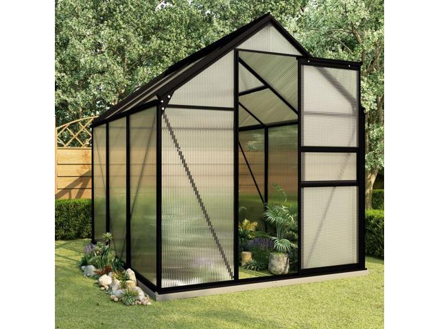 Photos - Inventory Storage & Arrangement VidaXL Greenhouse Patio Outdoor Grow House with Base Frame Anthracite Alum 
