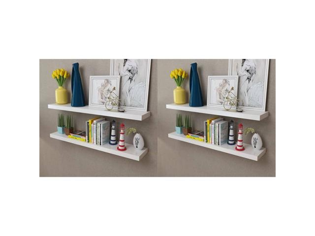 Photos - Display Cabinet / Bookcase VidaXL Wall Shelves Floating Shelves Wall Mounted Display Shelves 4 Pcs Wh 