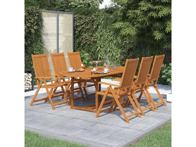 Photos - Garden Furniture VidaXL Patio Dining Set 7 Piece Dining Table and Chairs Solid Wood Acacia 