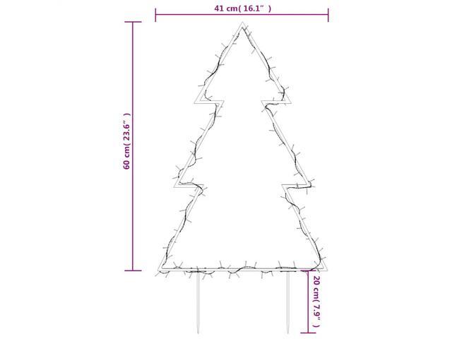 vidaXL Christmas Decoration with Spikes Outdoor Light Decoration Tree 80 LEDs