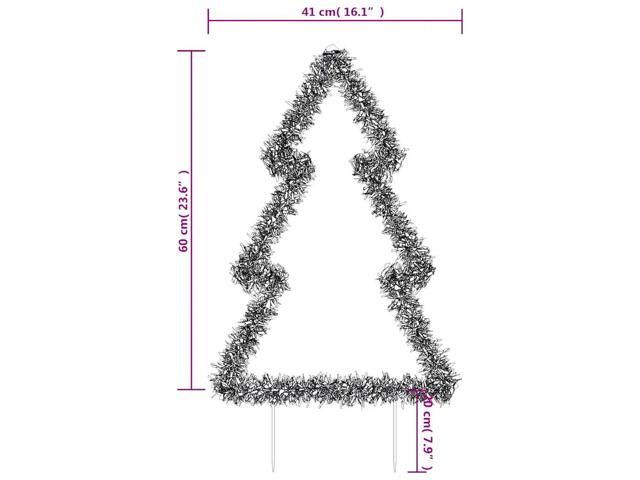 vidaXL Christmas Decoration with Spikes Outdoor Light Decoration Tree 80 LEDs
