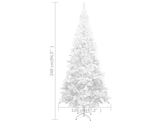 vidaXL Artificial Pre-lit Christmas Tree with Ball Set Decoration L White
