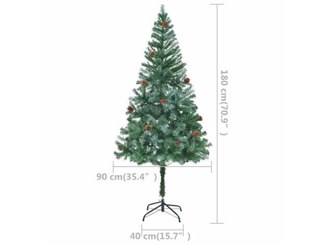 vidaXL Artificial Pre-lit Christmas Tree with Ball Set Pinecones Xmas Tree