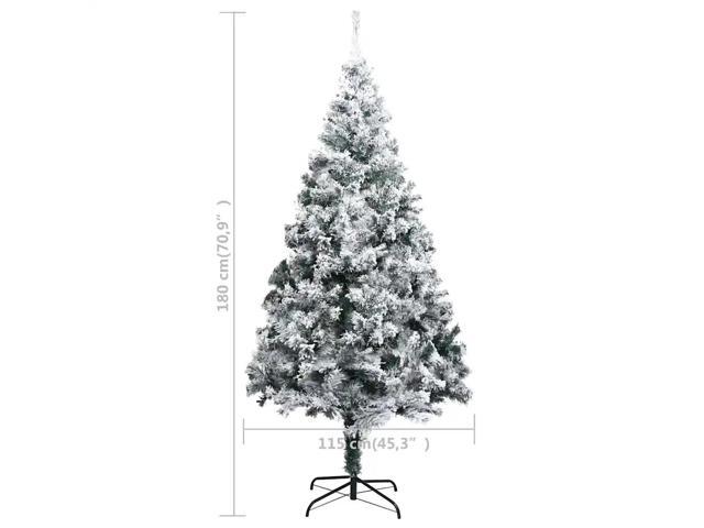 vidaXL Artificial Pre-lit Christmas Tree with Ball Set Xmas Tree Green PVC