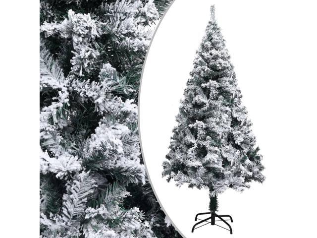 vidaXL Artificial Pre-lit Christmas Tree with Ball Set Xmas Tree Green PVC
