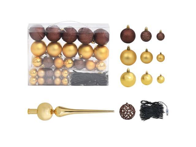 vidaXL Artificial Pre-lit Christmas Tree with Ball Set Xmas Tree Green PVC