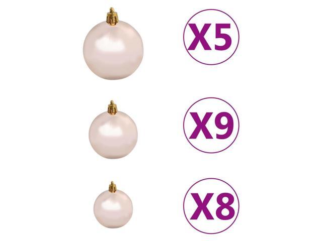 vidaXL Artificial Pre-lit Christmas Tree with Ball Set Xmas Tree Green PVC