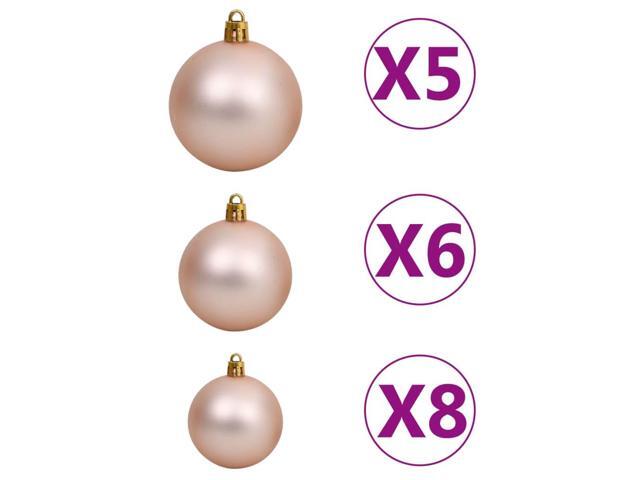 vidaXL Artificial Pre-lit Christmas Tree with Ball Set Xmas Tree Green PVC