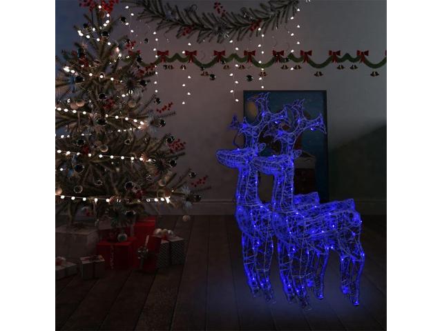 Photos - Other Jewellery VidaXL 2x Reindeer Christmas Decorations Acrylic Xmas Holiday Ornament Dec 