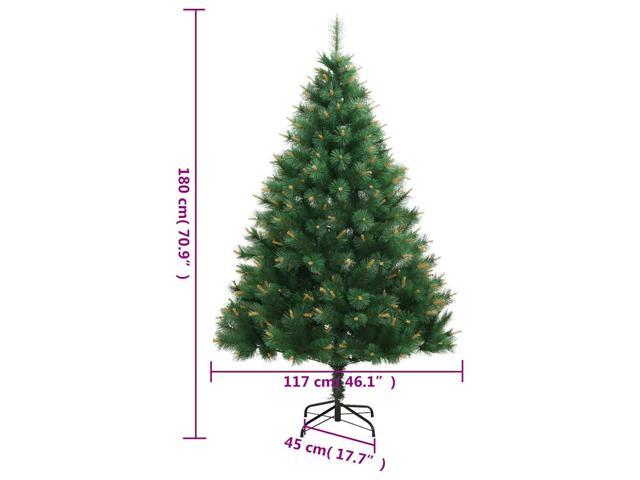 vidaXL Artificial Hinged Christmas Tree 300 LEDs and Ball Set Xmas Decoration