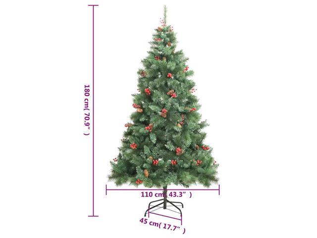 vidaXL Artificial Hinged Christmas Tree 300 LEDs and Ball Set Xmas Decoration