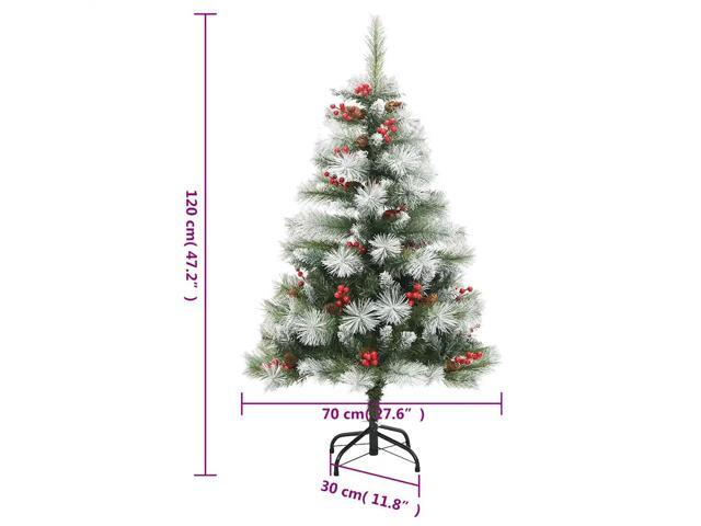 vidaXL Artificial Hinged Christmas Tree 150 LEDs and Ball Set Xmas Decoration