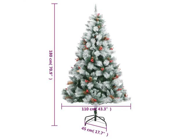 vidaXL Artificial Hinged Christmas Tree 300 LEDs and Ball Set Xmas Decoration