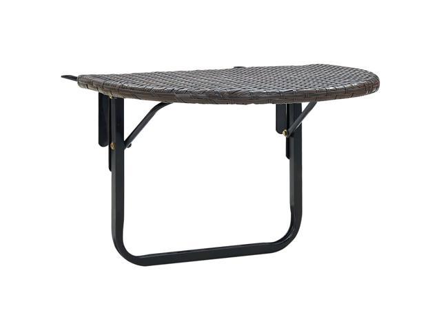 Photos - Garden Furniture VidaXL Coffee Table Outdoor Foldable Patio Table Furniture Brown Poly Ratt 