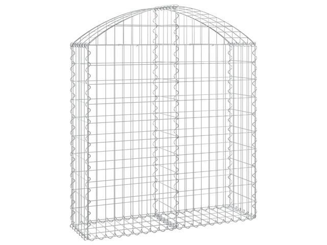 vidaXL Gabion Basket Arched Gabion Basket Planter for Flower Galvanized Iron