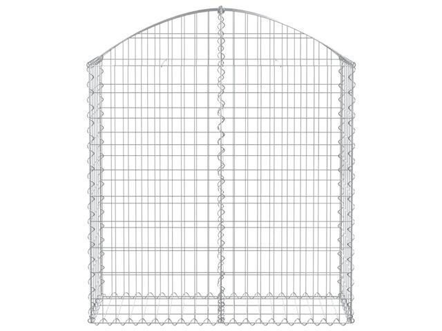 vidaXL Gabion Basket Arched Gabion Basket Planter for Flower Galvanized Iron