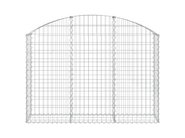 vidaXL Gabion Basket Arched Gabion Basket Planter for Flower Galvanized Iron