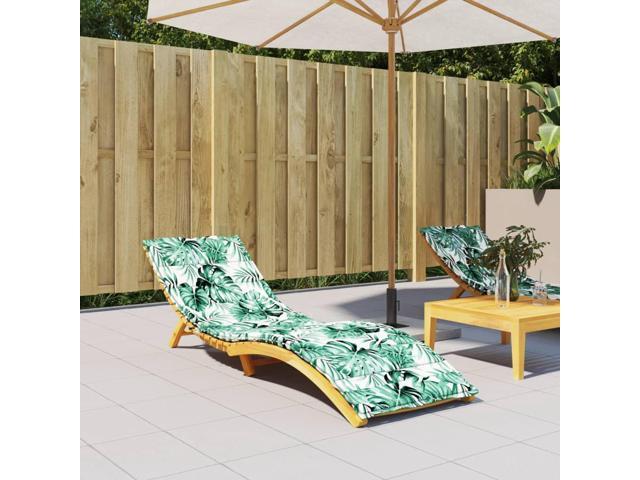 vidaXL Patio Cushion Sun Lounger Chair Cushion Leaf Pattern Oxford Fabric