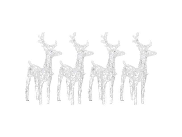 vidaXL Christmas Reindeers 4 Pcs Lighting with 160 LEDs Cold White Acrylic