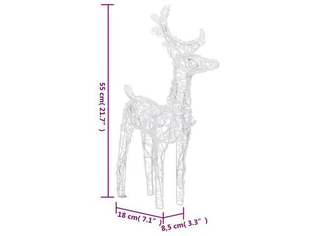 vidaXL Christmas Reindeers 4 Pcs Lighting with 160 LEDs Cold White Acrylic