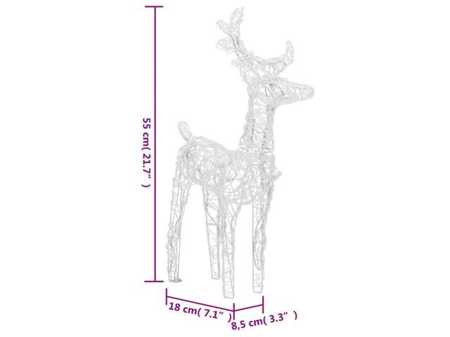 vidaXL Lighted Reindeer and Sleigh Christmas Decoration with 320 LEDs Acrylic