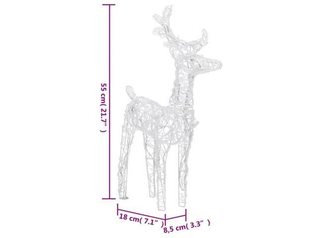 vidaXL Christmas Reindeers 4 Pcs Lighting with 160 LEDs Warm White Acrylic