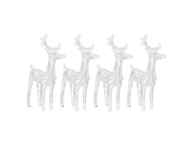 vidaXL Christmas Reindeers 4 Pcs Lighting with 160 LEDs Warm White Acrylic