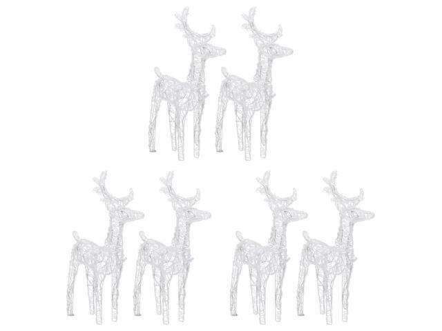 vidaXL Christmas Reindeers 6 Pcs Lighting with 240 LEDs Warm White Acrylic