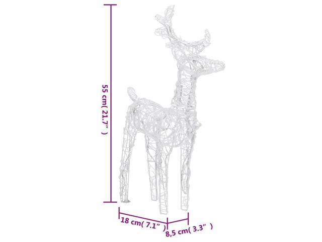 vidaXL Christmas Reindeers 6 Pcs Lighting with 240 LEDs Warm White Acrylic
