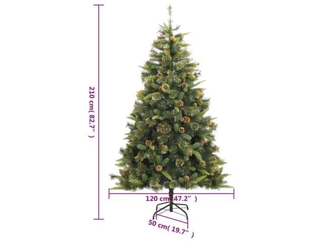 vidaXL Christmas Tree Outdoor Artificial Hinged Christmas Tree with Cones