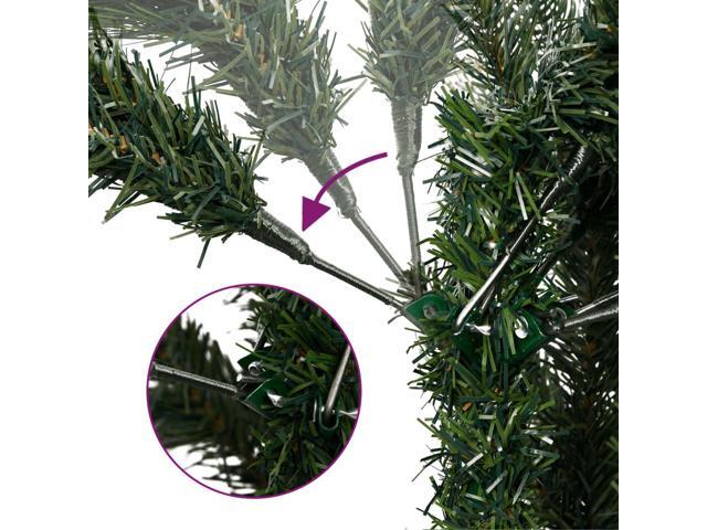 vidaXL Christmas Tree Outdoor Artificial Hinged Christmas Tree with Cones