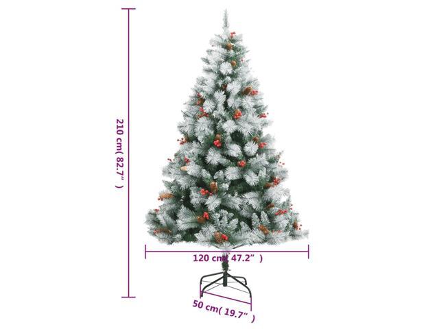 vidaXL Christmas Tree Artificial Hinged Christmas Tree with Cones and Berries