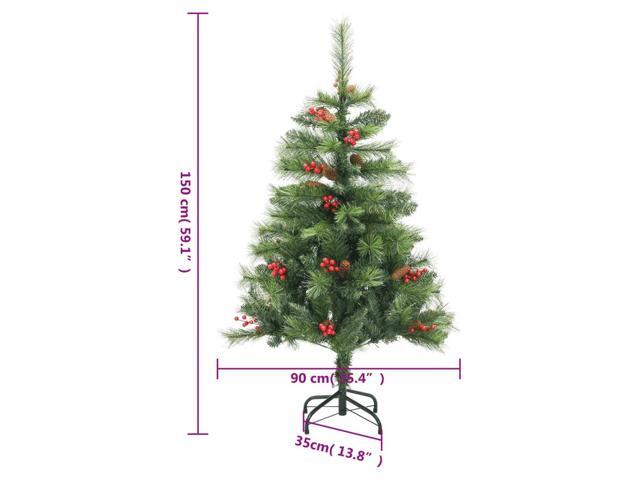 vidaXL Christmas Tree Artificial Hinged Christmas Tree with Cones and Berries