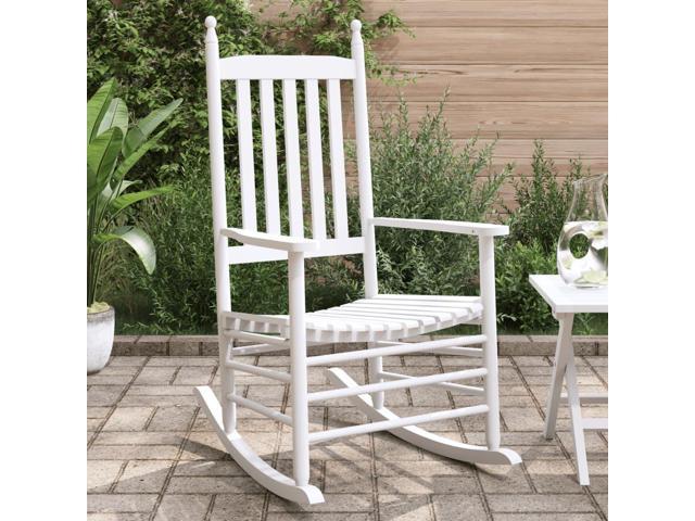 Photos - Garden Furniture VidaXL Rocking Chairs with Curved Seats Furniture 2 Pcs White Solid Wood Fir 3281588 