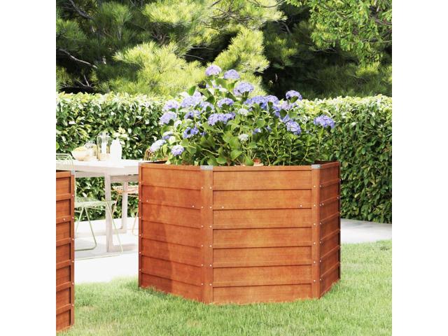 vidaXL Garden Raised Bed Rusty 50.8'x50.8'x30.3' Corten Steel planter