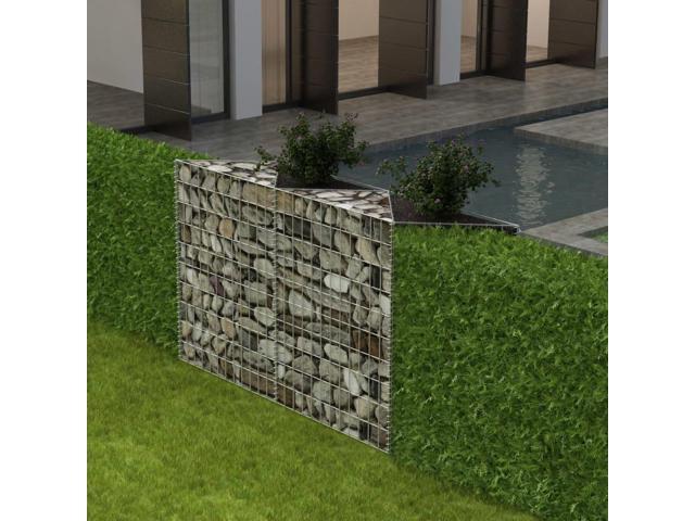 vidaXL Gabion Basket for Garden, Galvanized Steel Gabion Planter, Gabion Raised Bed, High Load Capacity, 59''x11,8''x39,4''