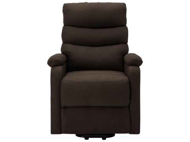 vidaXL Stand Up Chair Dark Brown 100% Polyester, Wood, Metal Standard