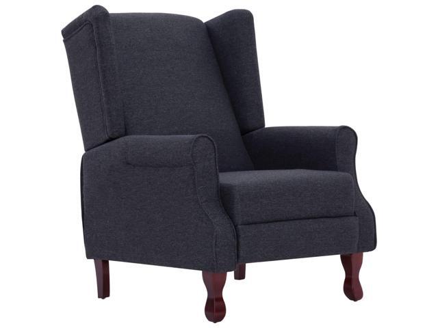 vidaXL Armchairs Dark gray Polyester, Wooden frame Medium