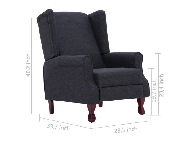 vidaXL Armchairs Dark gray Polyester, Wooden frame Medium