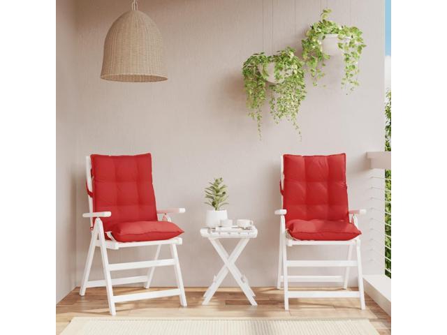 vidaXL Lowback Chair Cushion Set of 2 Red Oxford fabric (100% polyester)