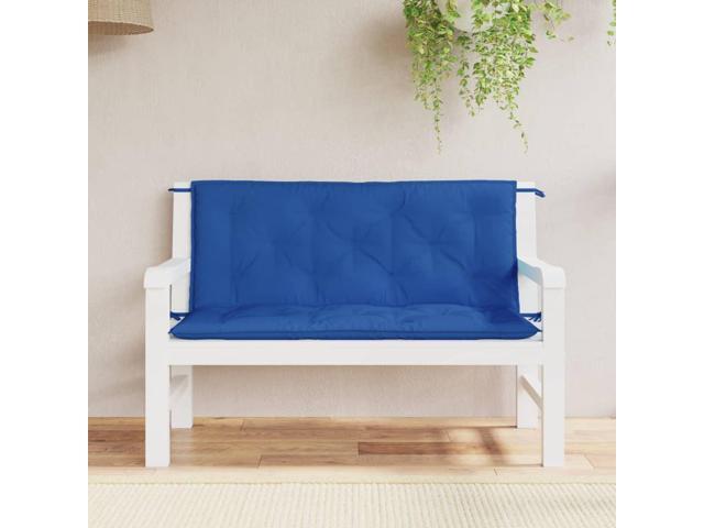 vidaXL Garden Bench Cushion Set of 2 Blue 100% polyester Oxford fabric