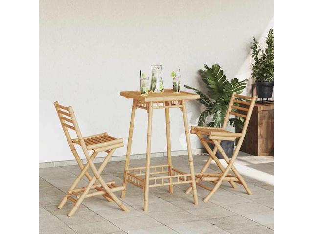 vidaXL Outdoor Bar Stool Natural Bamboo Standard Outdoor Bar Stool Size