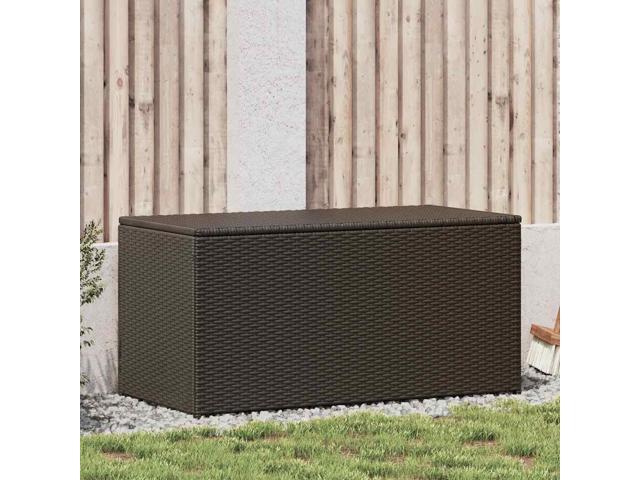 vidaXL Outdoor Storage Box Deck Box with Lid Patio Cabinet Storage Chest Brown