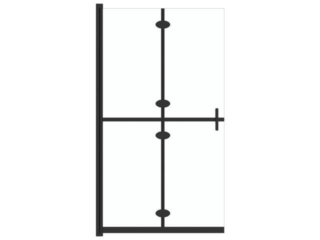 vidaXL Foldable Walk-in Shower Wall Enclosure Transparent ESG Glass 39.4'x74.8'