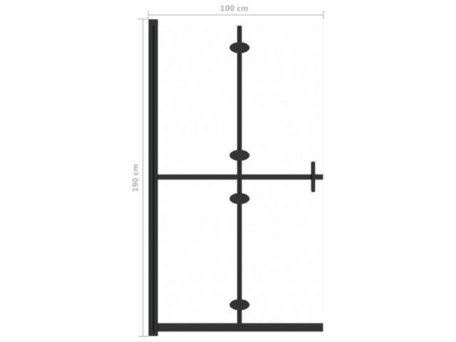 vidaXL Foldable Walk-in Shower Wall Enclosure Transparent ESG Glass 39.4'x74.8'